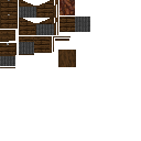 Depósito de grano de roble oscuro: textura de superficie del mod