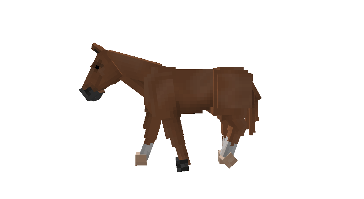Render animado de Secretariat, pelaje de SWEM